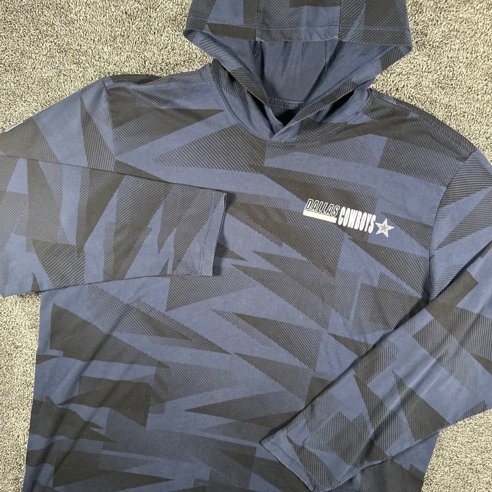 Dallas Cowboys Nike Hoodie Mens XXL Navy Black NFL Football Dri-FIT On-Field Tee